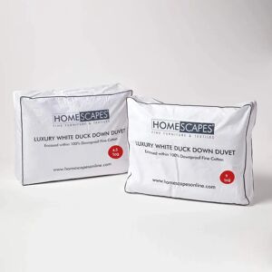 Homescapes White Duck Down All Seasons Duvet - Single Homescapes White Duck Down All Seasons Duvet - Single