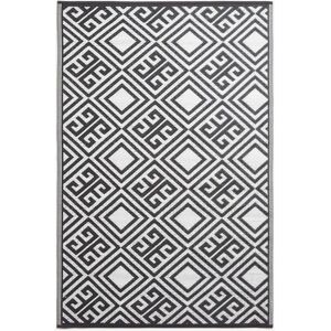 Homescapes Black and White Geometric Design Reversible Outdoor Rug - Outdoor Rug Homescapes Black and White Geometric Design Reversible Outdoor Rug - Outdoor Rug