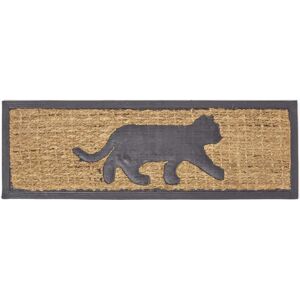 Homescapes Black Cat Silhouette Non-Slip Coir Doormat - Doormat Homescapes Black Cat Silhouette Non-Slip Coir Doormat - Doormat