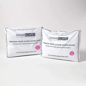 Homescapes White Goose Down 15 Tog All Seasons Double Duvet Homescapes White Goose Down 15 Tog All Seasons Double Duvet