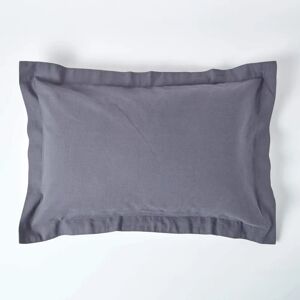 Homescapes Dark Grey Linen Oxford Pillowcase - Pillowcase Homescapes Dark Grey Linen Oxford Pillowcase - Pillowcase
