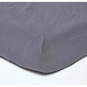 Homescapes Dark Grey Linen Fitted Sheet - Single - Fitted Sheet Homescapes Dark Grey Linen Fitted Sheet - Single - Fitted Sheet