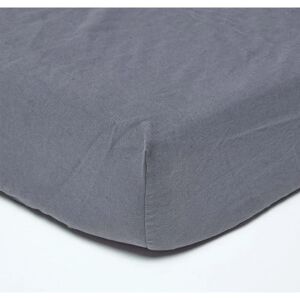 Homescapes Dark Grey Linen Deep Fitted Sheet - Fitted Sheet Homescapes Dark Grey Linen Deep Fitted Sheet - Fitted Sheet