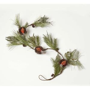 Homescapes Christmas Garland - Artificial Pine & Robins Nests - 5ft Homescapes Christmas Garland - Artificial Pine & Robins Nests - 5ft