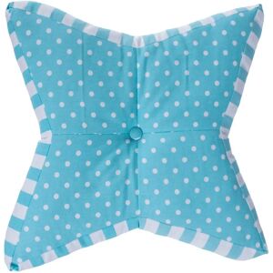 Homescapes Blue Polka Dots and Stripes Children's Star Floor Cushion Homescapes Blue Polka Dots and Stripes Children's Star Floor Cushion