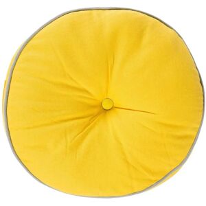 Homescapes Yellow & Grey Large Circular Floor Cushion Homescapes Yellow & Grey Large Circular Floor Cushion