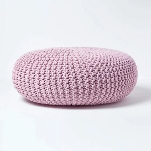 Homescapes Pouf Rond en Coton Rose - Tabouret - Publicité Homescapes Pouf Rond en Coton Rose - Tabouret - Publicité