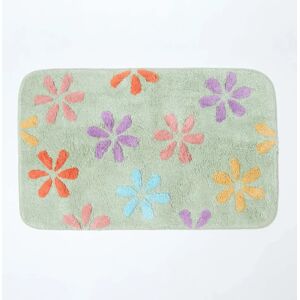 Homescapes Pastel Floral Multi Coloured Cotton Non Slip Bath Mat - Bath Mat Homescapes Pastel Floral Multi Coloured Cotton Non Slip Bath Mat - Bath Mat
