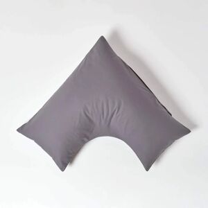 Homescapes Egyptian Cotton V Shaped Pillowcase - 200 TC Dark Grey Homescapes Egyptian Cotton V Shaped Pillowcase - 200 TC Dark Grey