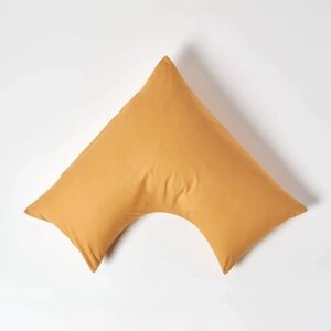 Homescapes Mustard Egyptian Cotton V Pillowcase - Pillowcase Homescapes Mustard Egyptian Cotton V Pillowcase - Pillowcase