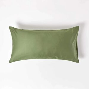 Homescapes King Moss Green Organic Cotton Pillowcase - 600 Thread Count Homescapes King Moss Green Organic Cotton Pillowcase - 600 Thread Count