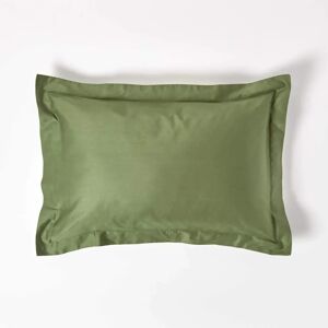 Homescapes Organic Cotton Moss Green Pillowcase - Standard 48x74 cm Homescapes Organic Cotton Moss Green Pillowcase - Standard 48x74 cm