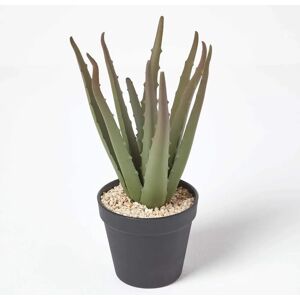 Homescapes Aloe Vera Artificial Succulent in Black Pot - 30 cm Homescapes Aloe Vera Artificial Succulent in Black Pot - 30 cm