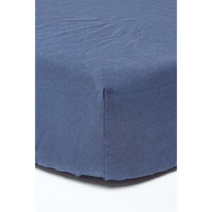 Homescapes Navy Blue Linen Deep Fitted Sheet - Fitted Sheet Homescapes Navy Blue Linen Deep Fitted Sheet - Fitted Sheet