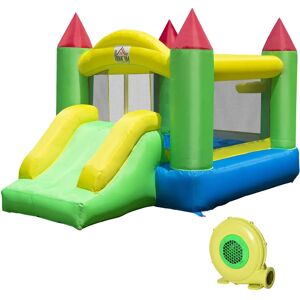 HOMCOM Bouncy Castle Blue Slide - Inflatable Jumper for Kids HOMCOM Bouncy Castle Blue Slide - Inflatable Jumper for Kids