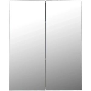 HOMCOM Wall Mounted Mirror Cabinet - White - Double Door - 60Wx15Dx75H cm HOMCOM Wall Mounted Mirror Cabinet - White - Double Door - 60Wx15Dx75H cm