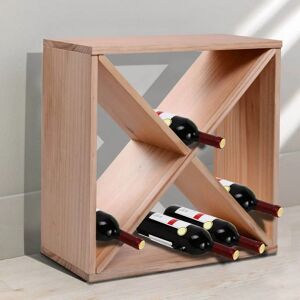 HOMCOM Wooden Wine Rack - 24 Bottle Square Tabletop Storage Holder Stand HOMCOM Wooden Wine Rack - 24 Bottle Square Tabletop Storage Holder Stand