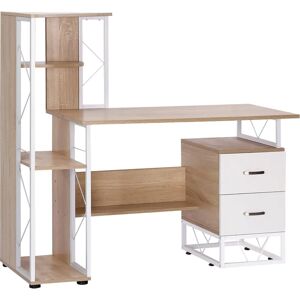 HOMCOM Office Desk with Drawers & Shelves - Office Desk HOMCOM Office Desk with Drawers & Shelves - Office Desk