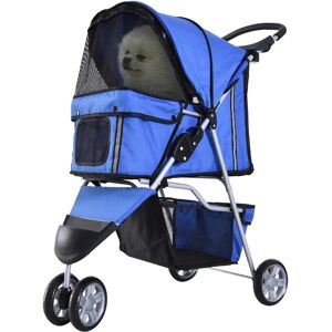 PawHut Pet Travel Stroller - Blue - Pet Type: Dog, Cat PawHut Pet Travel Stroller - Blue - Pet Type: Dog, Cat
