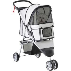 Pawhut Pet Travel Stroller Cat Dog Pushchair Carrier Three Wheels for Small Dogs Grey 35cm Pawhut Pet Travel Stroller Cat Dog Pushchair Carrier Three Wheels for Small Dogs Grey 35cm