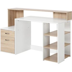 HOMCOM White Multi-Storage Computer Desk - Computer Desk HOMCOM White Multi-Storage Computer Desk - Computer Desk