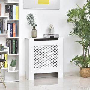 HOMCOM Wooden Radiator Cover - White - Modern Home Furniture HOMCOM Wooden Radiator Cover - White - Modern Home Furniture