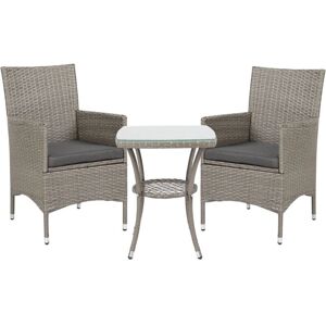 Outsunny Garden Outdoor Rattan Furniture Bistro Set 3 PCs - Grey Outsunny Garden Outdoor Rattan Furniture Bistro Set 3 PCs - Grey