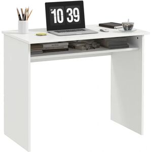 HOMCOM White Wooden Writing Desk - Study & Office Workstation - 50L x 90W cm HOMCOM White Wooden Writing Desk - Study & Office Workstation - 50L x 90W cm