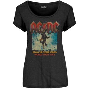 Svart T-Shirt AC/DC - Officiell Bandlogga Dam Svart T-Shirt AC/DC - Officiell Bandlogga Dam