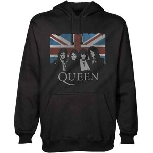 HeyRusty Queen Unisex Huvtröja - Vintage Union Jack - Svart HeyRusty Queen Unisex Huvtröja - Vintage Union Jack - Svart