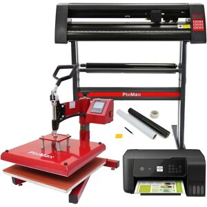 PixMax 38cm Swing Heat Press, Vinyl Cutter, Printer, Weeding Pack PixMax 38cm Swing Heat Press, Vinyl Cutter, Printer, Weeding Pack