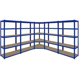 Monster Blue Corner Garage Shelving - Heavy Duty Metal Storage Monster Blue Corner Garage Shelving - Heavy Duty Metal Storage