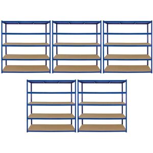 Monster T-Rax Heavy Duty Shelving - 5 Tier, 160cm Wide - Storage Unit Monster T-Rax Heavy Duty Shelving - 5 Tier, 160cm Wide - Storage Unit