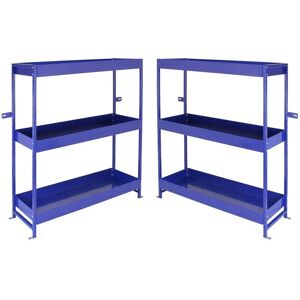 Monster Lightning Van Shelving - Blue Steel 3 Shelf Units Monster Lightning Van Shelving - Blue Steel 3 Shelf Units