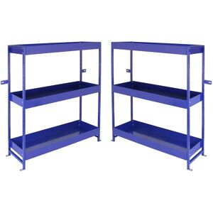 Monster Lightning Van Shelving - Blue Steel 3 Shelf Units Monster Lightning Van Shelving - Blue Steel 3 Shelf Units