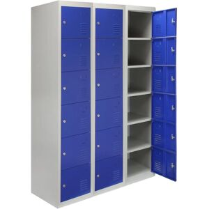 MonsterShop Blue 6-Door Lockable Metal Storage Lockers MonsterShop Blue 6-Door Lockable Metal Storage Lockers