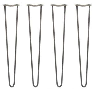 SKISKI 28" Hairpin Legs - 2 Prong - Raw Steel SKISKI 28" Hairpin Legs - 2 Prong - Raw Steel