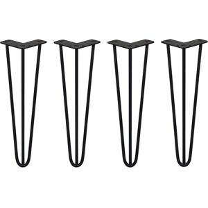 SKISKI Hairpin Legs - 4 x 16" Black - Max 250kg - Modern Finish SKISKI Hairpin Legs - 4 x 16" Black - Max 250kg - Modern Finish