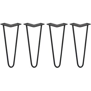 SKISKI Hairpin Legs - 4x12" Black - Furniture Legs SKISKI Hairpin Legs - 4x12" Black - Furniture Legs