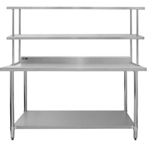 KuKoo 6ft Catering Bench with Double Over-Shelf - Catering Table KuKoo 6ft Catering Bench with Double Over-Shelf - Catering Table