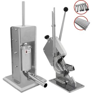 KuKoo Sausage Stuffer & Clipper - Silver - Sausage Stuffer and Clipper Set KuKoo Sausage Stuffer & Clipper - Silver - Sausage Stuffer and Clipper Set