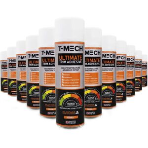 T-Mech 12 x 500ml Ostateczny Klej do Wykończenia - Spray Klej do Wnętrz Samochodowych T-Mech 12 x 500ml Ostateczny Klej do Wykończenia - Spray Klej do Wnętrz Samochodowych