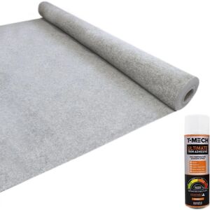 T-Mech Tapis de Carrosserie Van Gris Argenté - 11m², Kit Colles - Publicité T-Mech Tapis de Carrosserie Van Gris Argenté - 11m², Kit Colles - Publicité