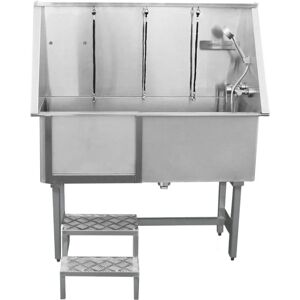 MonsterShop 400mm Stainless Steel Pet Bath - Professional Grooming Station MonsterShop 400mm Stainless Steel Pet Bath - Professional Grooming Station
