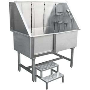 MonsterShop 600mm Stainless Steel Pet Bath - Professional Grooming Station MonsterShop 600mm Stainless Steel Pet Bath - Professional Grooming Station