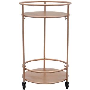 MonsterShop Rose Gold Small Bar Cart - Vintage Deco Halo Shelving MonsterShop Rose Gold Small Bar Cart - Vintage Deco Halo Shelving