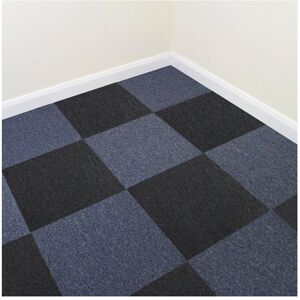 MonsterShop 40 x Carpet Tiles Storm Blue & Charcoal Black - Carpet Tiles MonsterShop 40 x Carpet Tiles Storm Blue & Charcoal Black - Carpet Tiles