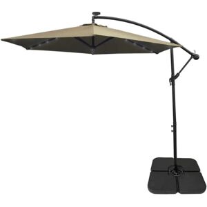 MonsterShop 3m Garden Parasol Banana Hanging Cantilever Umbrella Crank Shade Patio Outdoor - Garden Parasol MonsterShop 3m Garden Parasol Banana Hanging Cantilever Umbrella Crank Shade Patio Outdoor - Garden Parasol