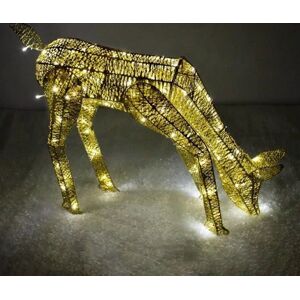 MonsterShop Złoty Renifer - 61cm - Świąteczna dekoracja na zewnątrz MonsterShop Złoty Renifer - 61cm - Świąteczna dekoracja na zewnątrz