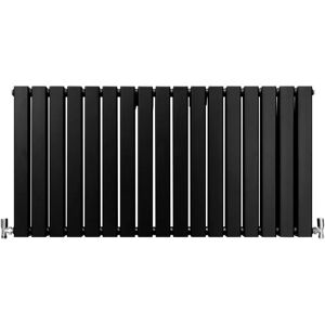 MonsterShop Designer Flat Panel Radiator - 600x1190mm, Black, Modern, Durable - Radiator MonsterShop Designer Flat Panel Radiator - 600x1190mm, Black, Modern, Durable - Radiator